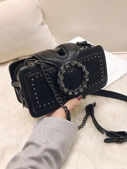 Women's Large Capacity Faux Leather Crossbody Bag with