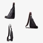 Men's Cowhide Leather Sling Bag - Vintage Crossbody - Image 3