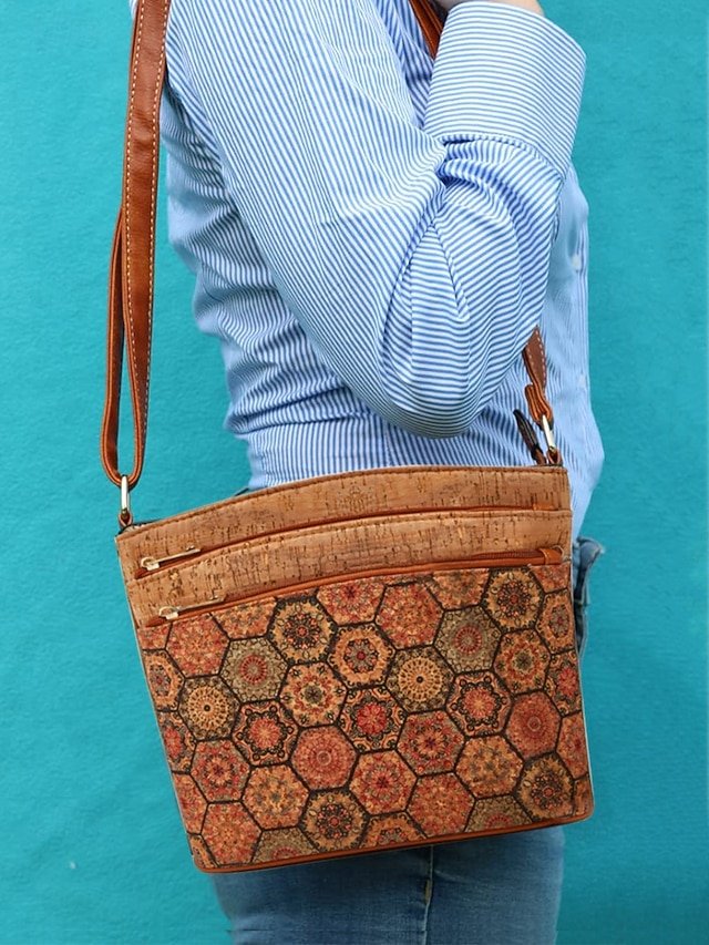 knmols1731925599249 Boho Vintage Crossbody Bag with Geometric Patterns - Lightweight - Image 1