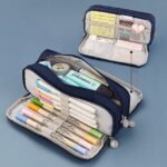 Large Capacity Pink Pencil Case Organizer – Multi-Layer Zipper - Image 9
