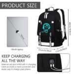 Boys' Luminous School Backpack with USB Charging Port and - Image 3